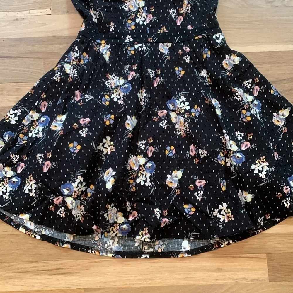 Honey and Rosie Spaghetti Strap Lace Back Fit & Flare Floral Dress Women’s L